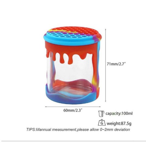 Glass-Silicone Jar 100ml (PBSI023)